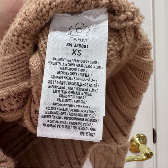 Farm Rio Cream Wavy Ruffle Sweater - Picture 5 of 8